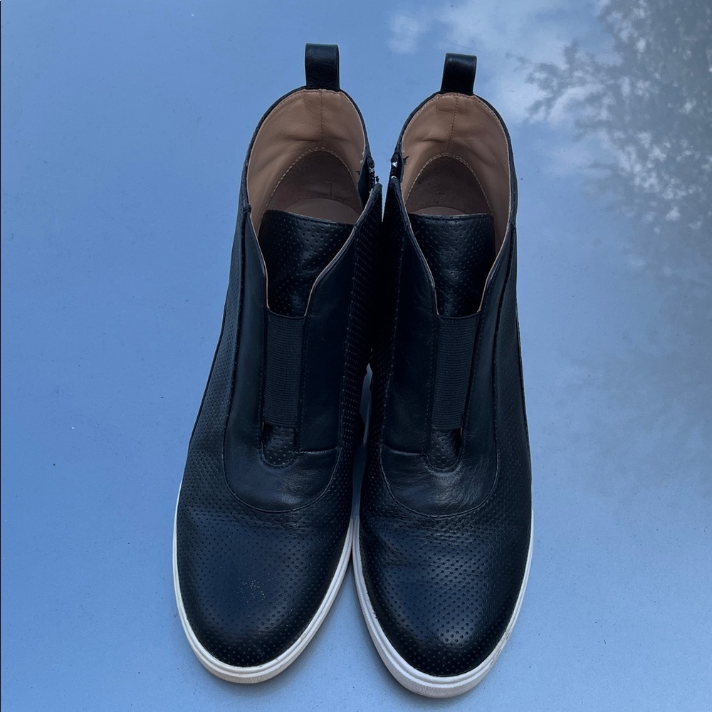 Polo by Ralph Lauren Black Ankle Boots with White Soles